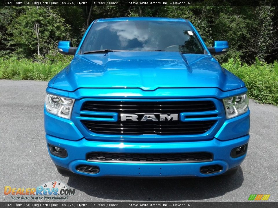 2020 Ram 1500 Big Horn Quad Cab 4x4 Hydro Blue Pearl / Black Photo #3