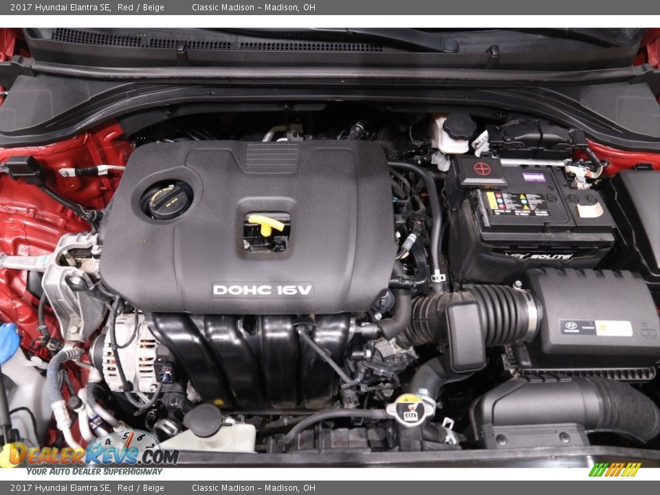 2017 Hyundai Elantra SE Red / Beige Photo #18