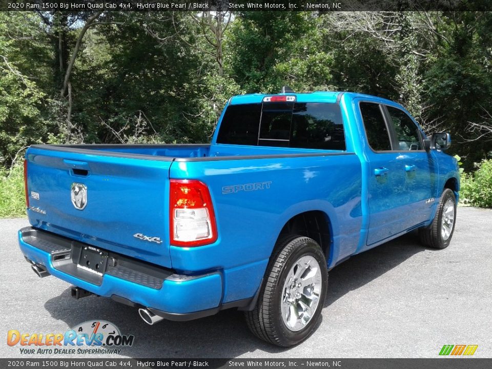 2020 Ram 1500 Big Horn Quad Cab 4x4 Hydro Blue Pearl / Black Photo #6
