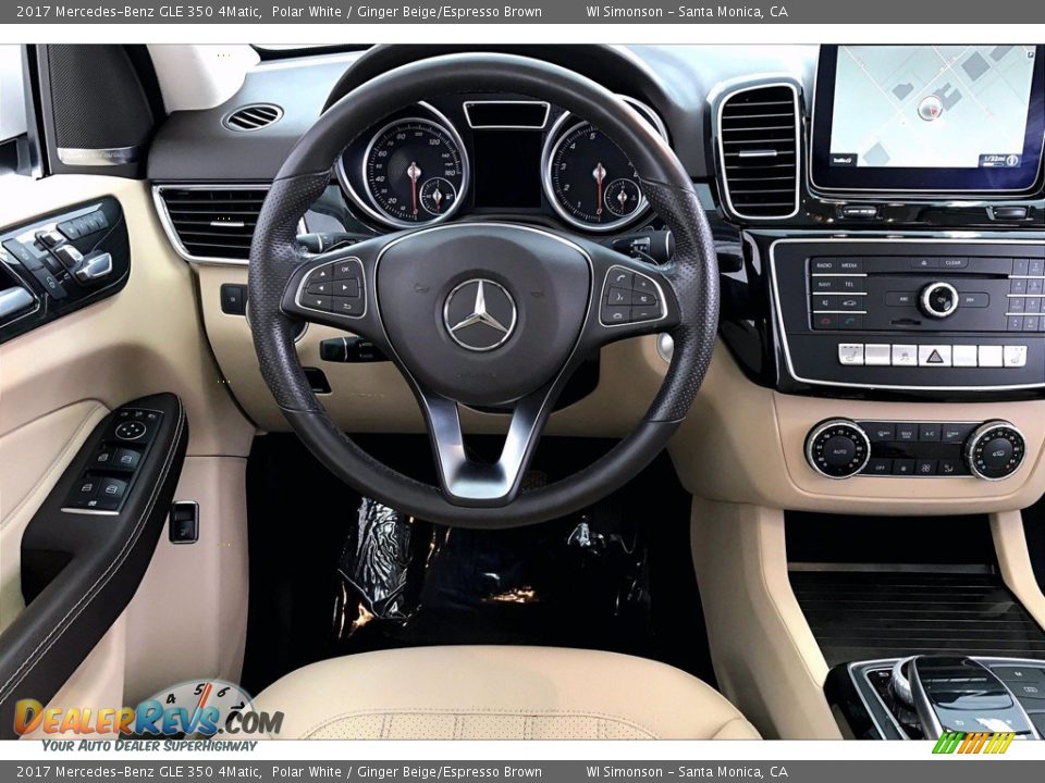 2017 Mercedes-Benz GLE 350 4Matic Polar White / Ginger Beige/Espresso Brown Photo #4