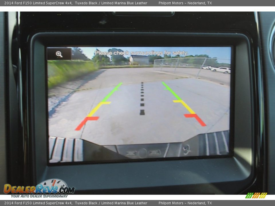 2014 Ford F150 Limited SuperCrew 4x4 Tuxedo Black / Limited Marina Blue Leather Photo #22