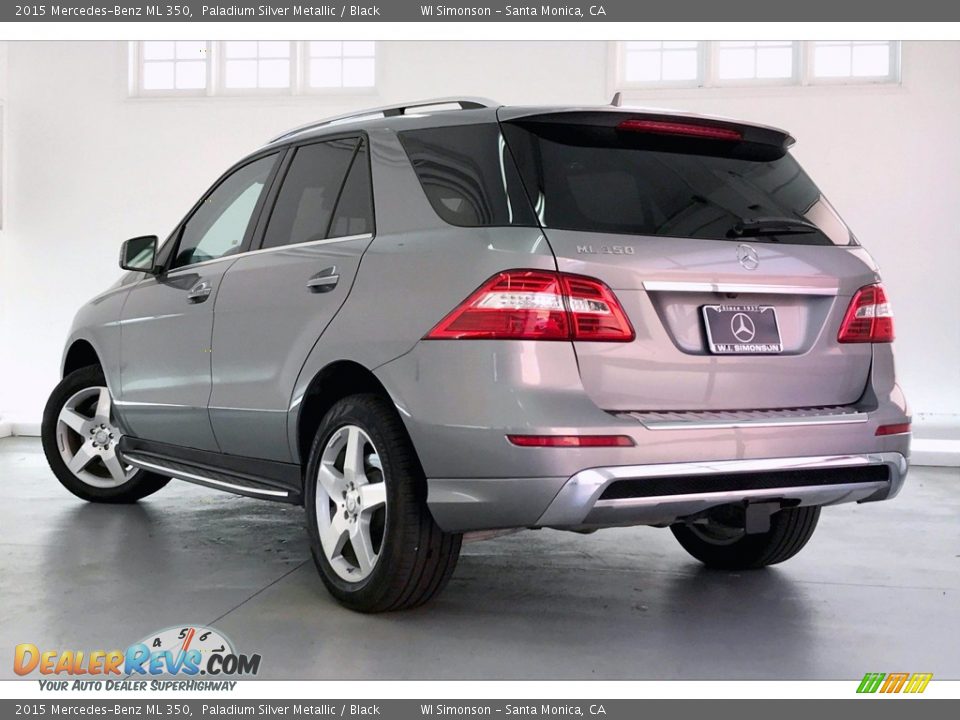 2015 Mercedes-Benz ML 350 Paladium Silver Metallic / Black Photo #10