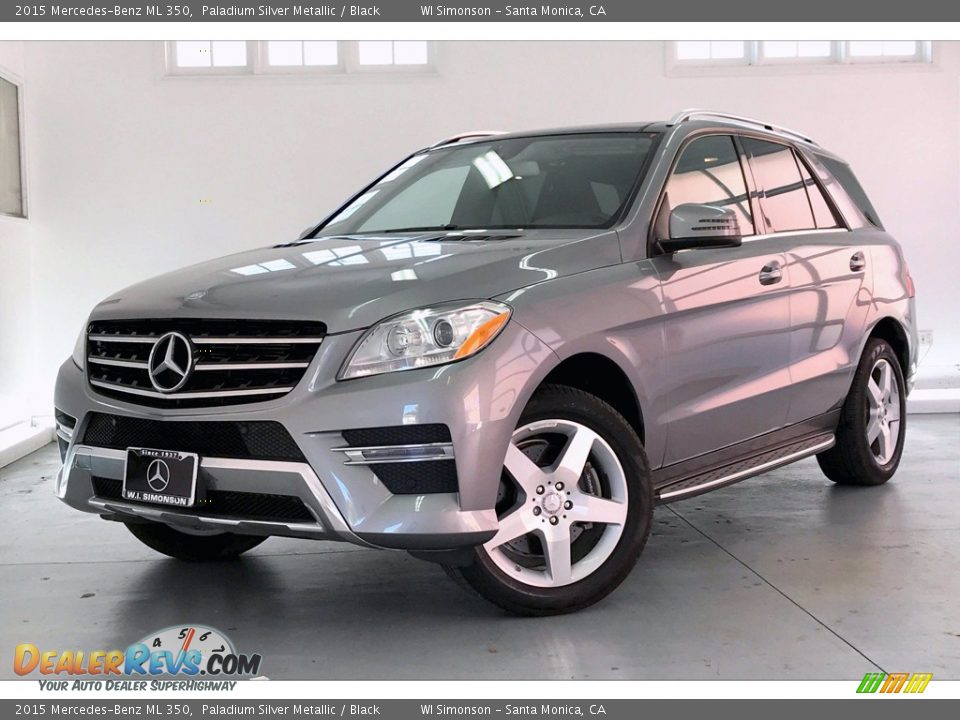 2015 Mercedes-Benz ML 350 Paladium Silver Metallic / Black Photo #12