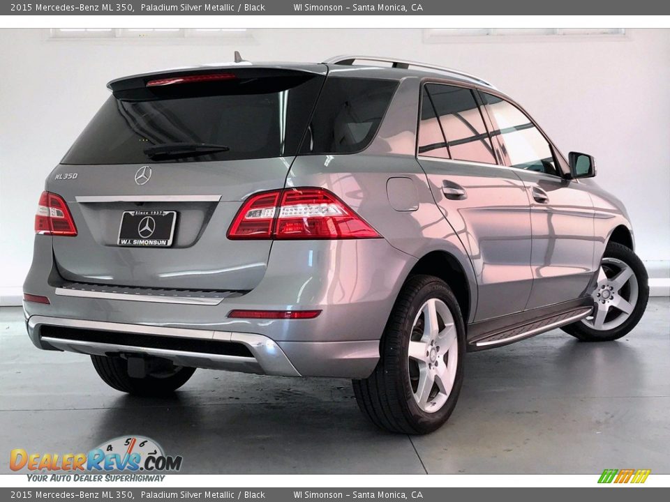 2015 Mercedes-Benz ML 350 Paladium Silver Metallic / Black Photo #16