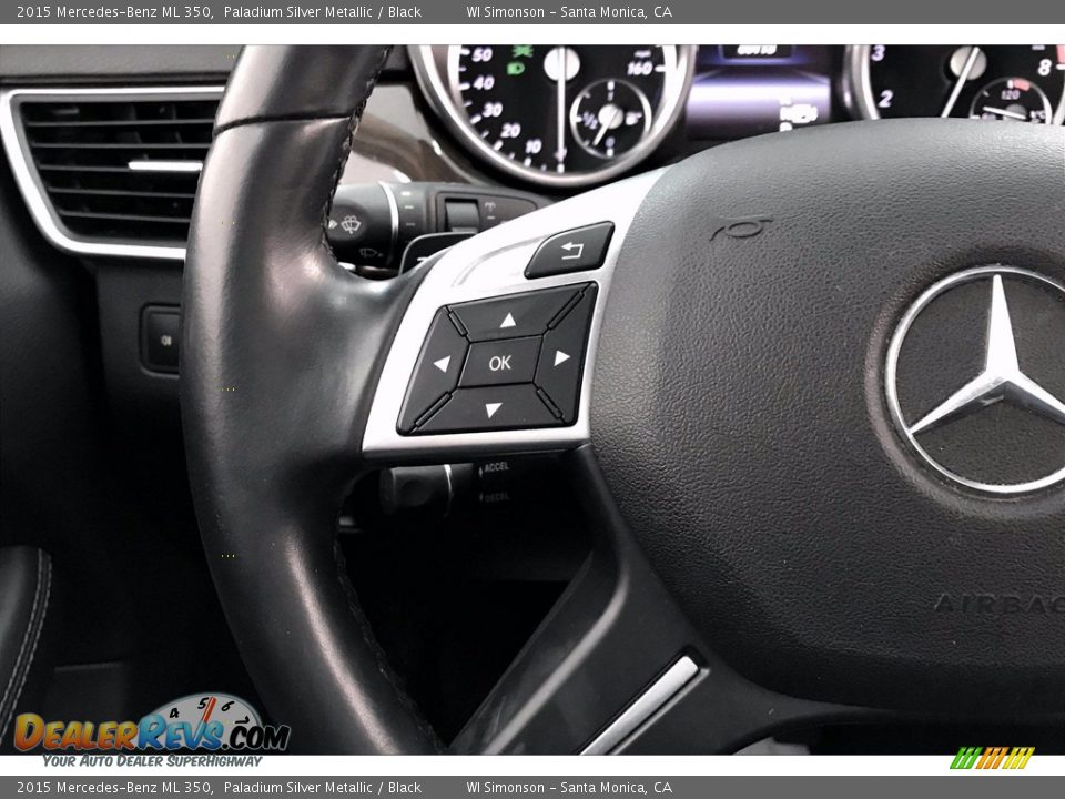 2015 Mercedes-Benz ML 350 Paladium Silver Metallic / Black Photo #18