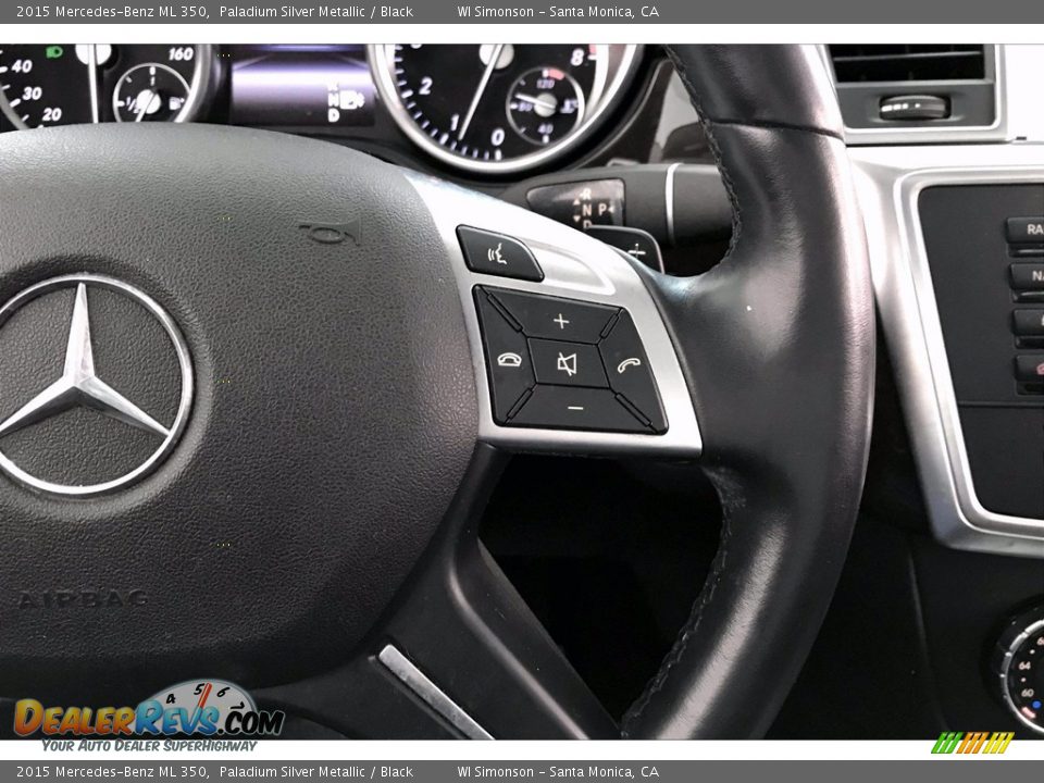 2015 Mercedes-Benz ML 350 Paladium Silver Metallic / Black Photo #19