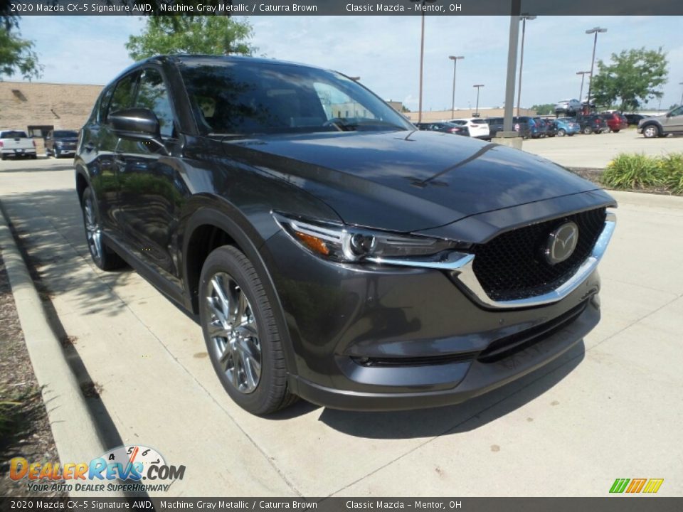 2020 Mazda CX-5 Signature AWD Machine Gray Metallic / Caturra Brown Photo #1