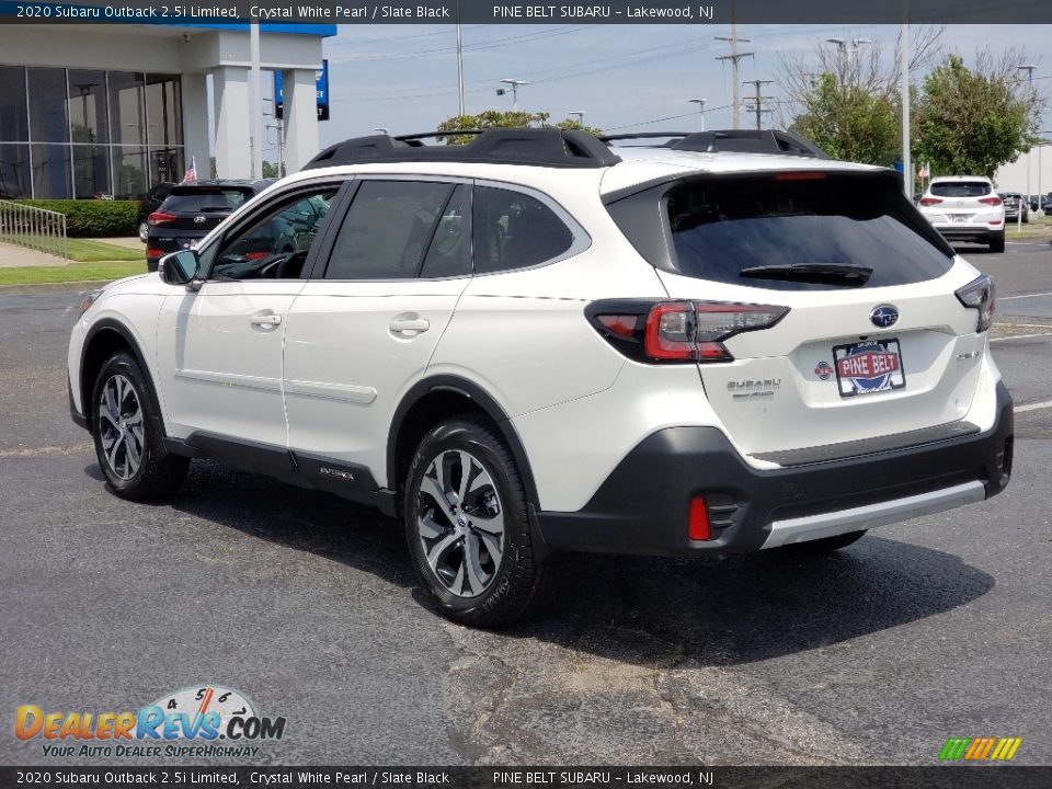 2020 Subaru Outback 2.5i Limited Crystal White Pearl / Slate Black Photo #6