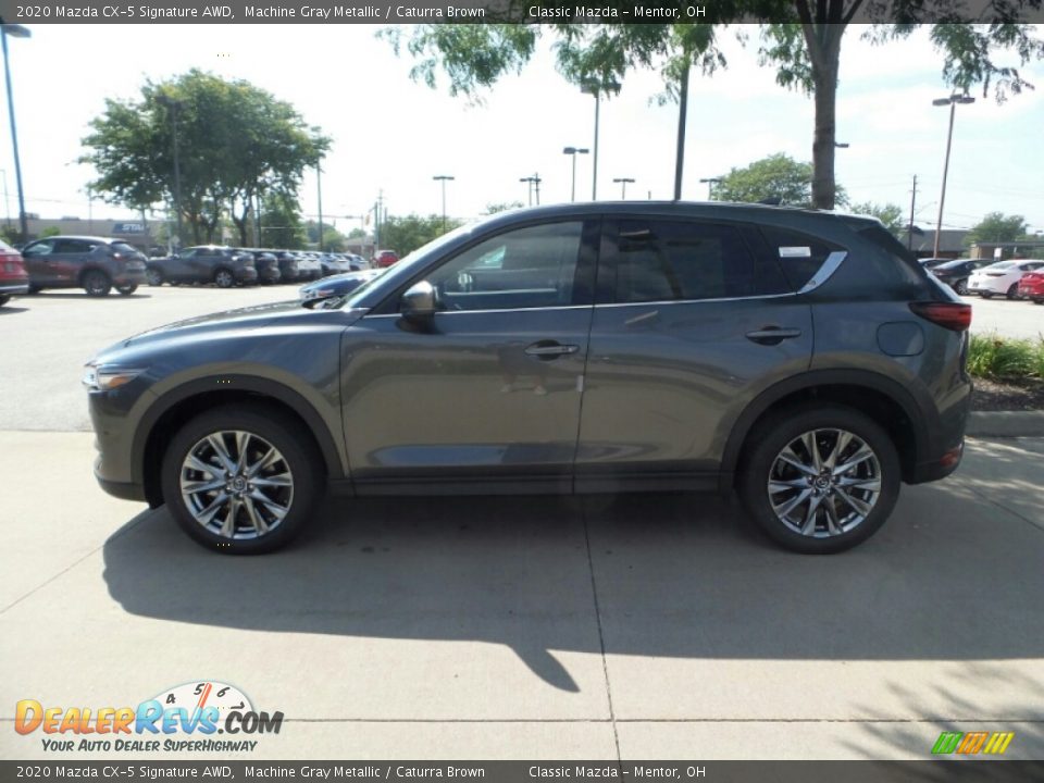 2020 Mazda CX-5 Signature AWD Machine Gray Metallic / Caturra Brown Photo #4