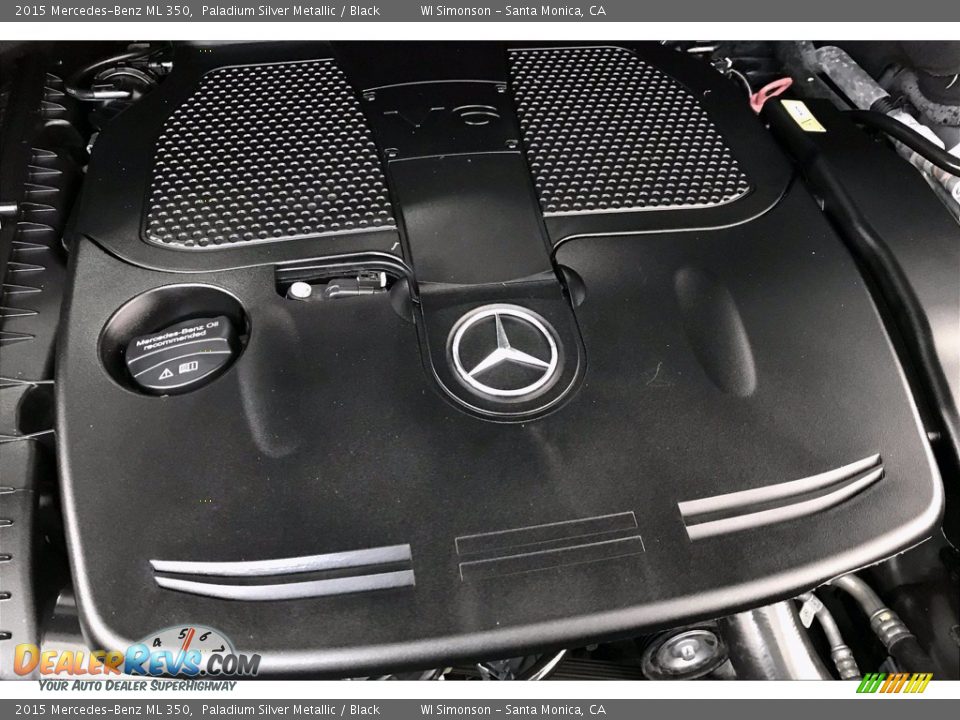 2015 Mercedes-Benz ML 350 Paladium Silver Metallic / Black Photo #31