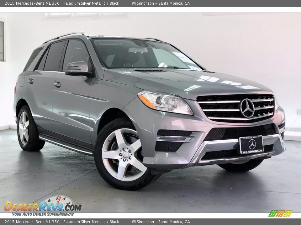 2015 Mercedes-Benz ML 350 Paladium Silver Metallic / Black Photo #34