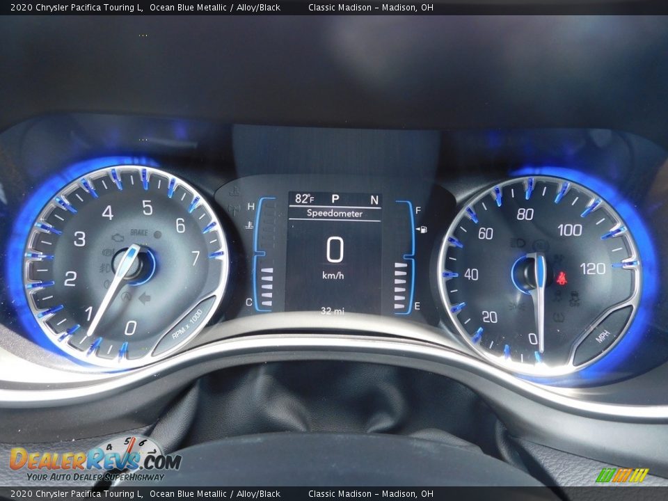 2020 Chrysler Pacifica Touring L Ocean Blue Metallic / Alloy/Black Photo #12