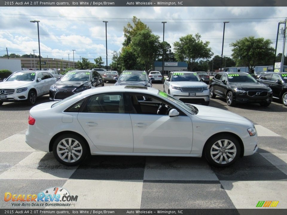 2015 Audi A4 2.0T Premium quattro Ibis White / Beige/Brown Photo #3