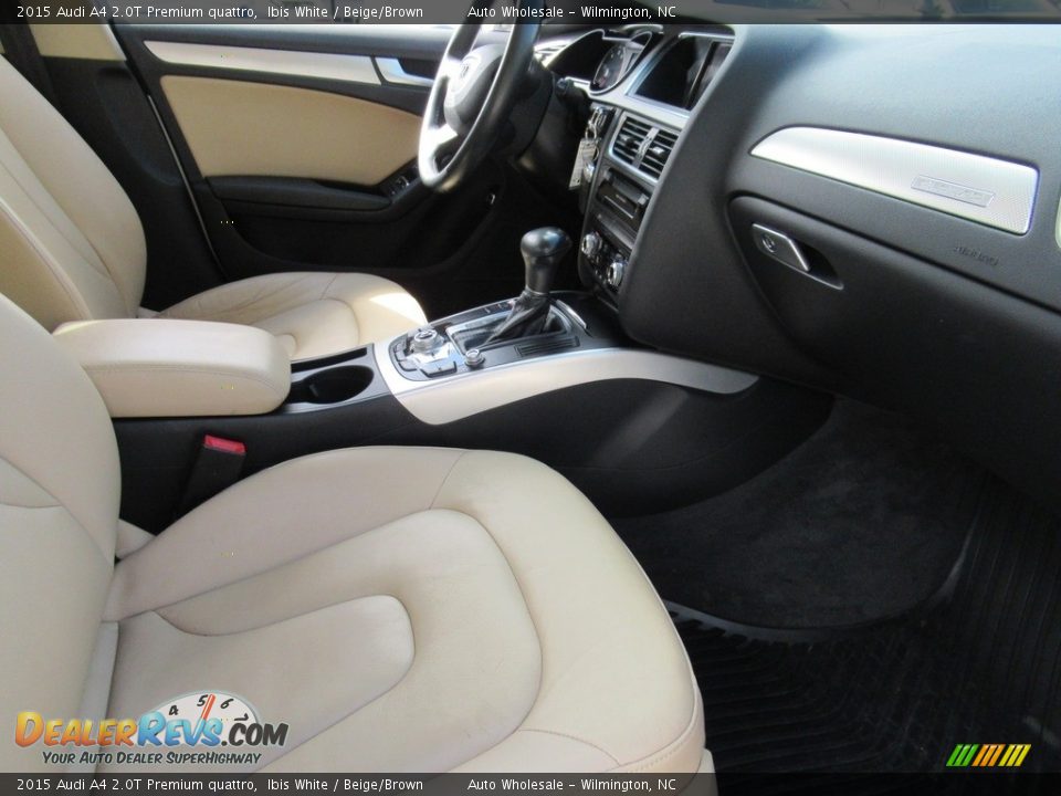 2015 Audi A4 2.0T Premium quattro Ibis White / Beige/Brown Photo #12