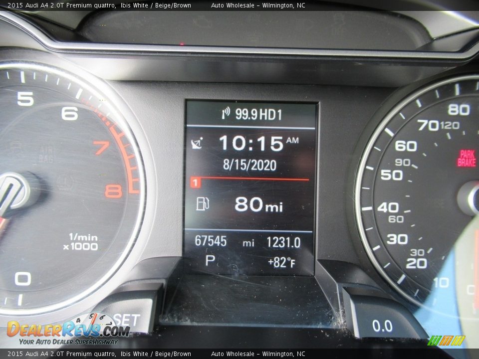 2015 Audi A4 2.0T Premium quattro Ibis White / Beige/Brown Photo #16