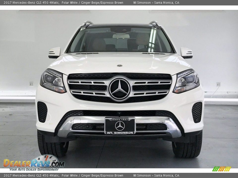 2017 Mercedes-Benz GLS 450 4Matic Polar White / Ginger Beige/Espresso Brown Photo #2