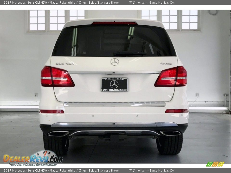 2017 Mercedes-Benz GLS 450 4Matic Polar White / Ginger Beige/Espresso Brown Photo #3