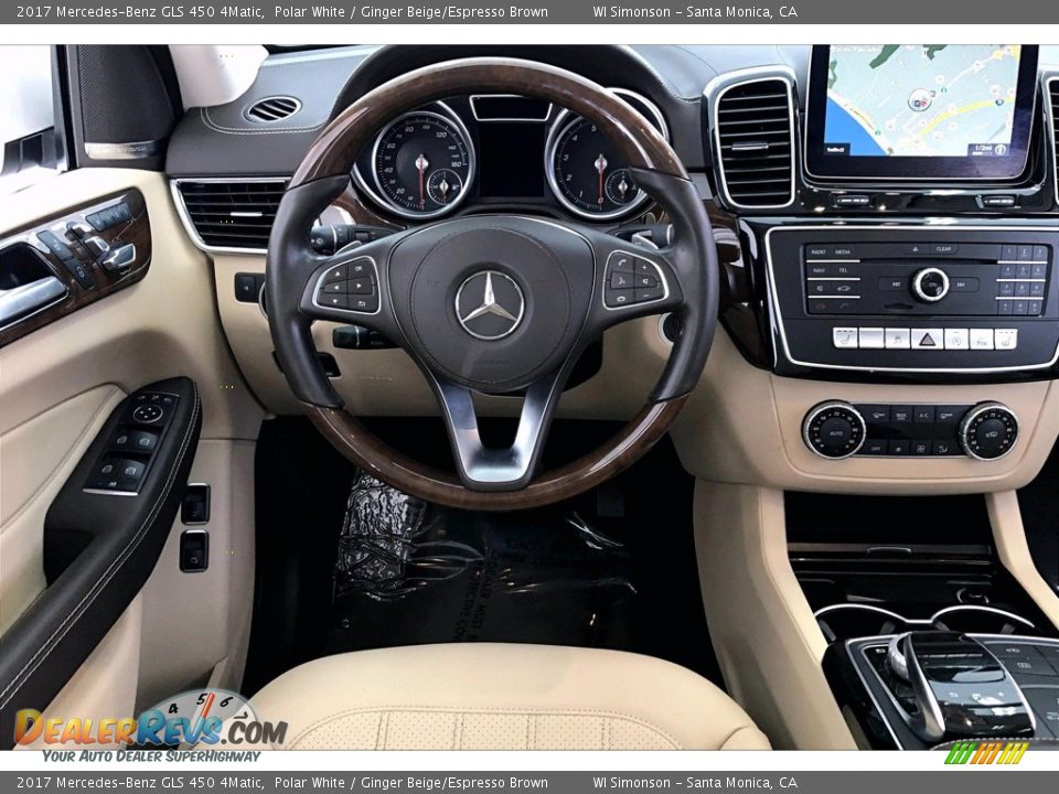 2017 Mercedes-Benz GLS 450 4Matic Polar White / Ginger Beige/Espresso Brown Photo #4