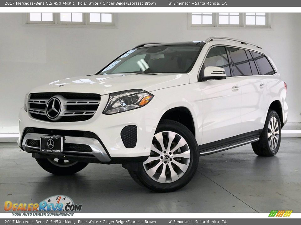 2017 Mercedes-Benz GLS 450 4Matic Polar White / Ginger Beige/Espresso Brown Photo #12