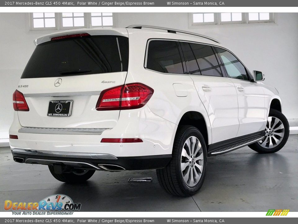 2017 Mercedes-Benz GLS 450 4Matic Polar White / Ginger Beige/Espresso Brown Photo #16