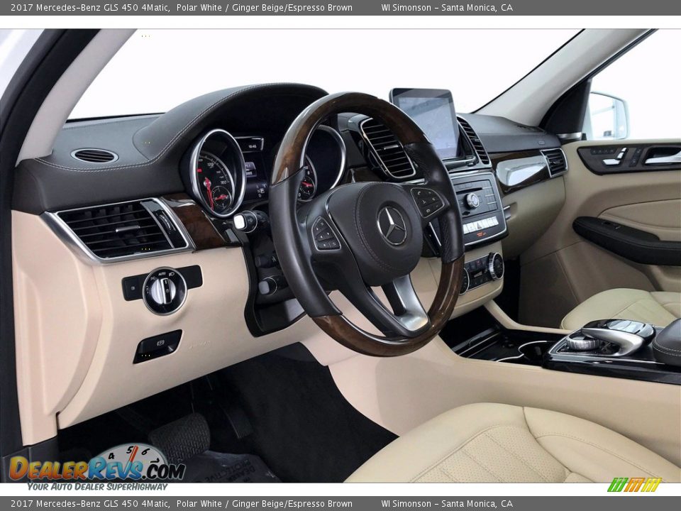 2017 Mercedes-Benz GLS 450 4Matic Polar White / Ginger Beige/Espresso Brown Photo #22