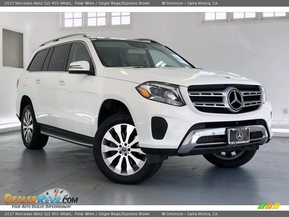 2017 Mercedes-Benz GLS 450 4Matic Polar White / Ginger Beige/Espresso Brown Photo #34