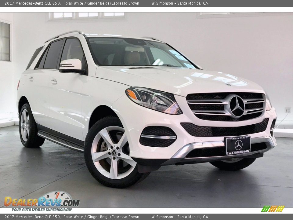 2017 Mercedes-Benz GLE 350 Polar White / Ginger Beige/Espresso Brown Photo #34