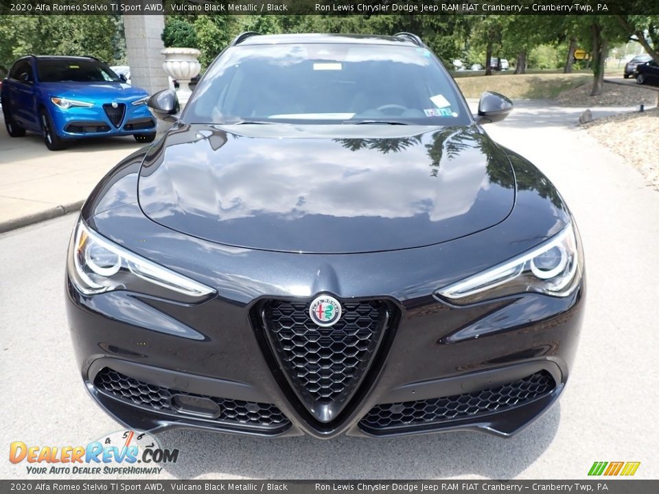 2020 Alfa Romeo Stelvio TI Sport AWD Vulcano Black Metallic / Black Photo #2