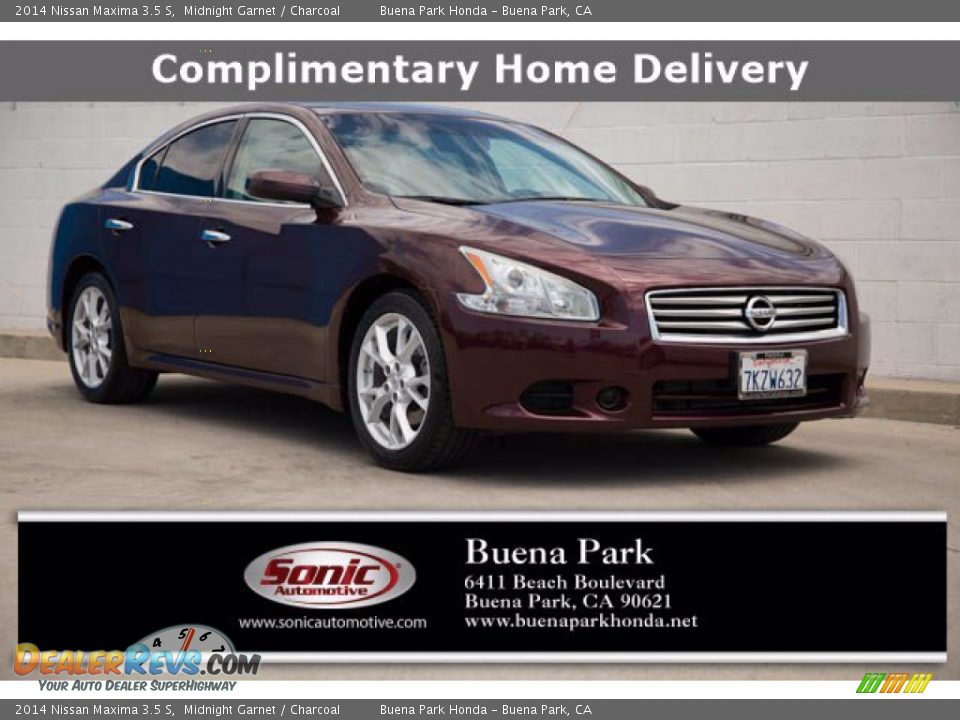 2014 Nissan Maxima 3.5 S Midnight Garnet / Charcoal Photo #1