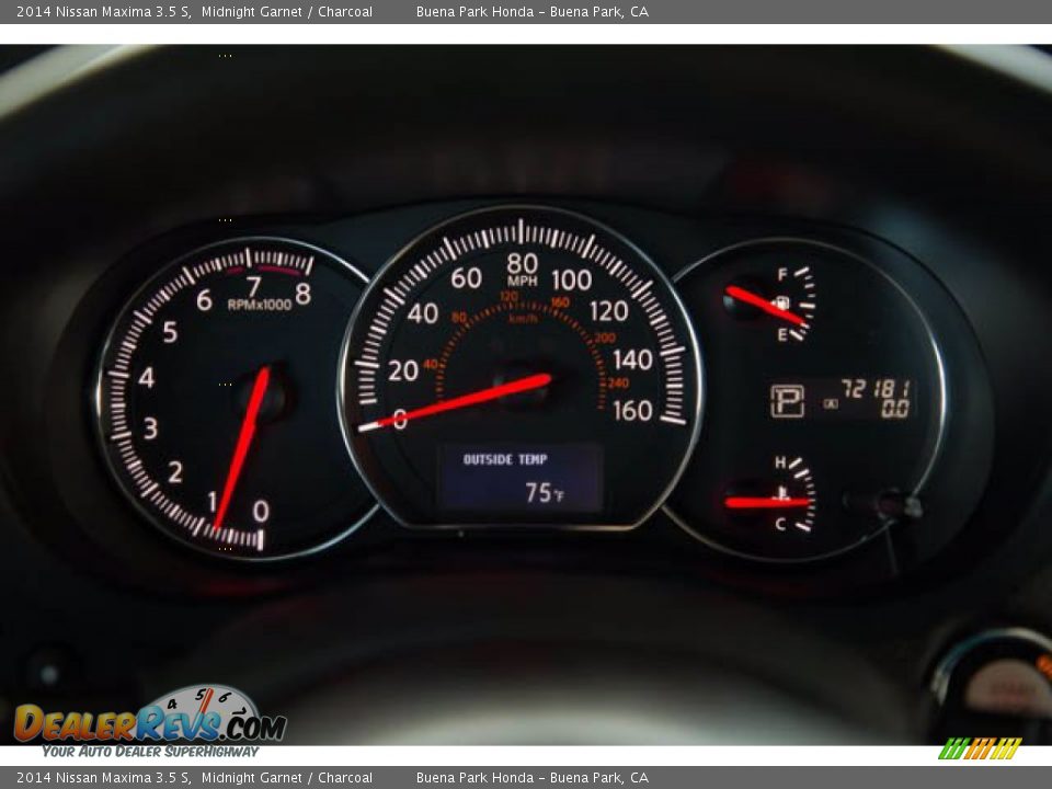 2014 Nissan Maxima 3.5 S Midnight Garnet / Charcoal Photo #28