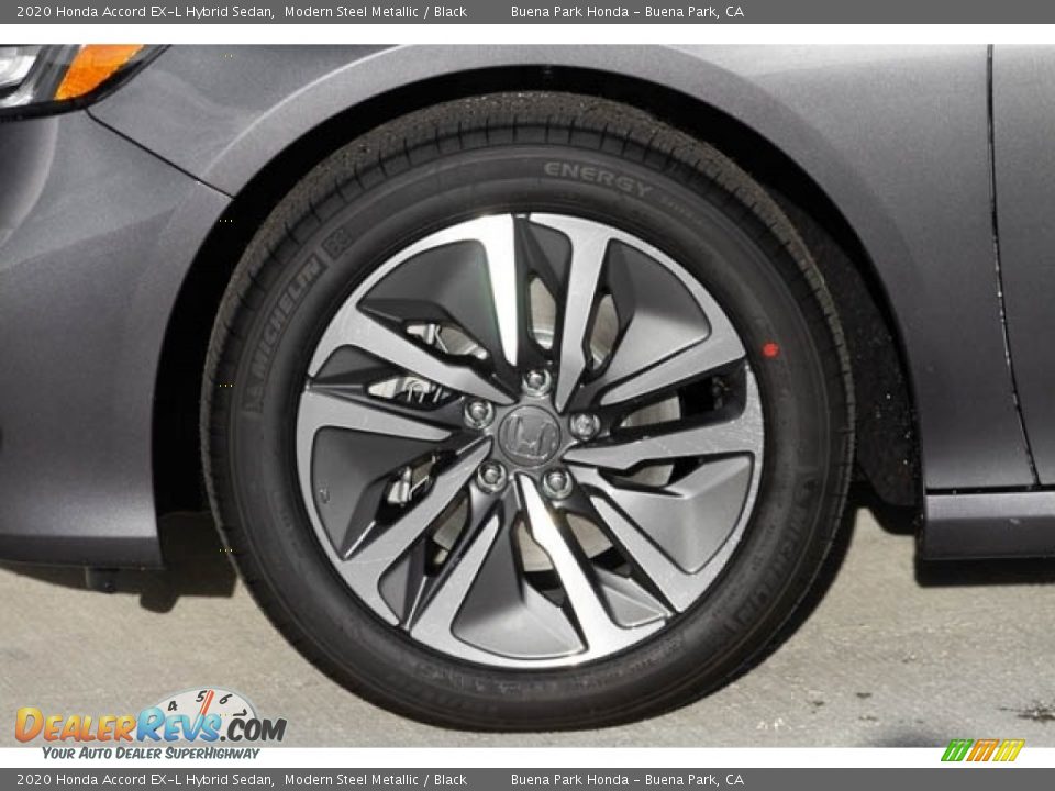 2020 Honda Accord EX-L Hybrid Sedan Modern Steel Metallic / Black Photo #10