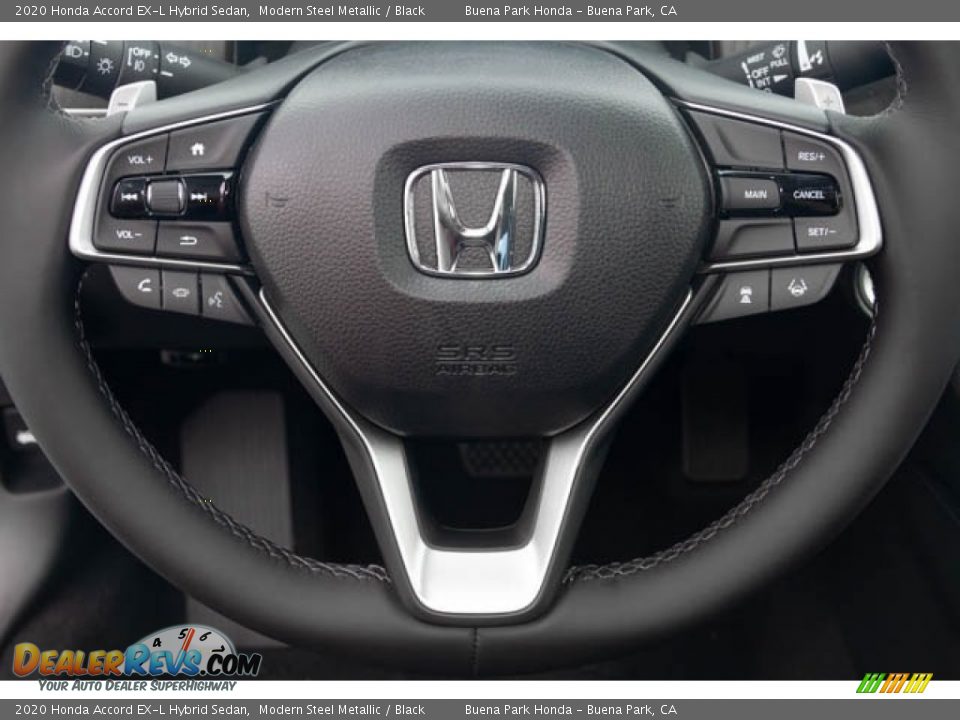 2020 Honda Accord EX-L Hybrid Sedan Modern Steel Metallic / Black Photo #19