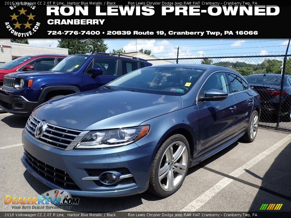 2016 Volkswagen CC 2.0T R Line Harbor Blue Metallic / Black Photo #1