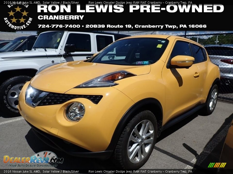 2016 Nissan Juke SL AWD Solar Yellow / Black/Silver Photo #1