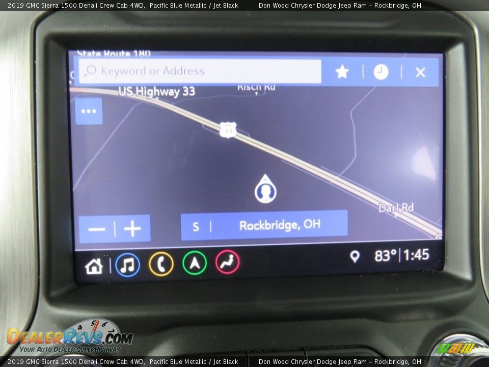 2019 GMC Sierra 1500 Denali Crew Cab 4WD Pacific Blue Metallic / Jet Black Photo #4