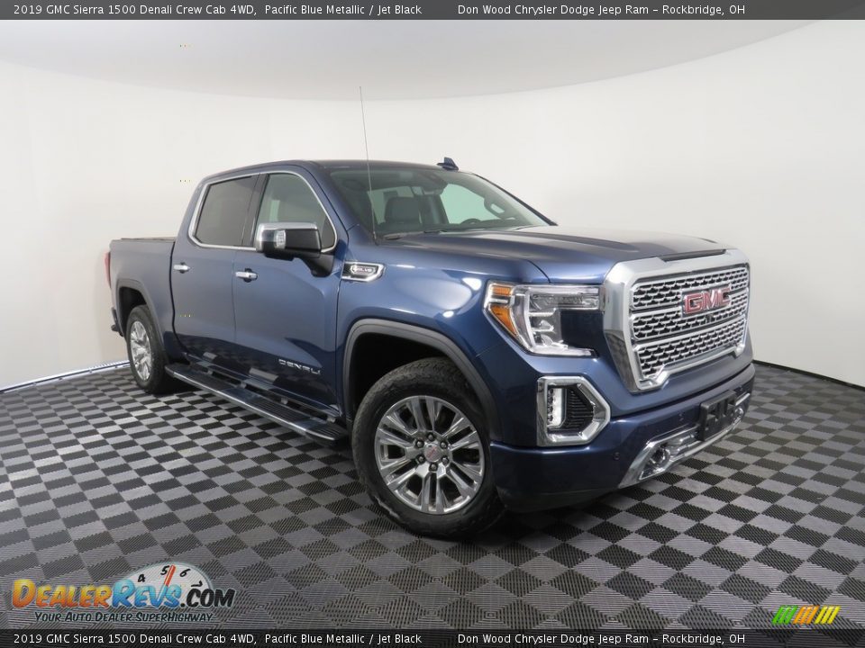 2019 GMC Sierra 1500 Denali Crew Cab 4WD Pacific Blue Metallic / Jet Black Photo #6