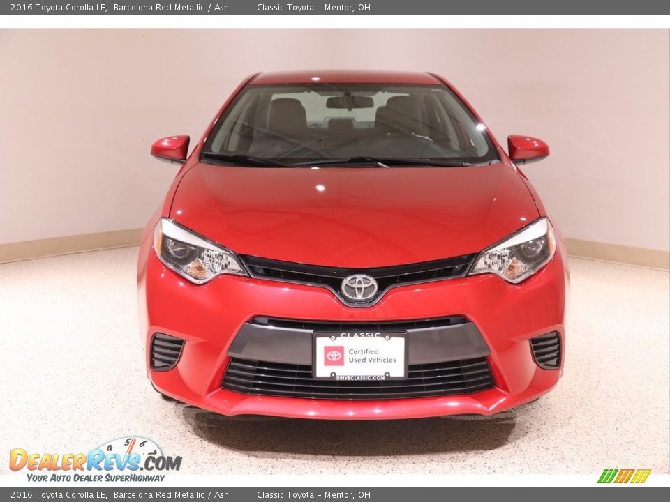 2016 Toyota Corolla LE Barcelona Red Metallic / Ash Photo #2