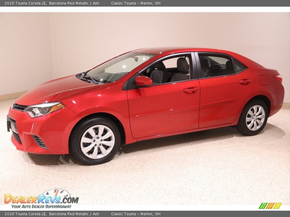 2016 Toyota Corolla LE Barcelona Red Metallic / Ash Photo #3