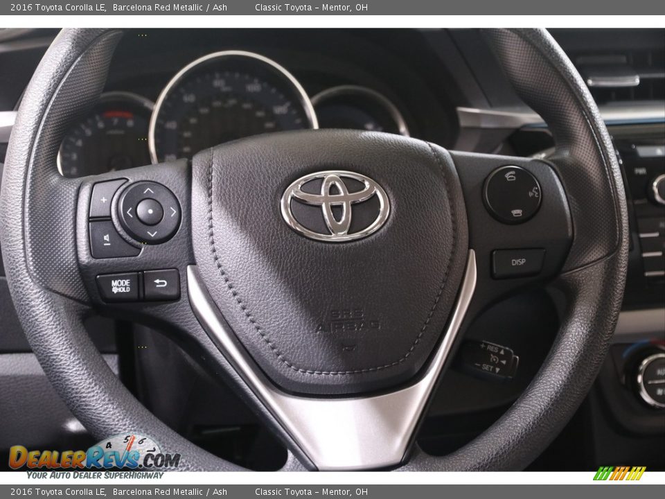 2016 Toyota Corolla LE Barcelona Red Metallic / Ash Photo #7