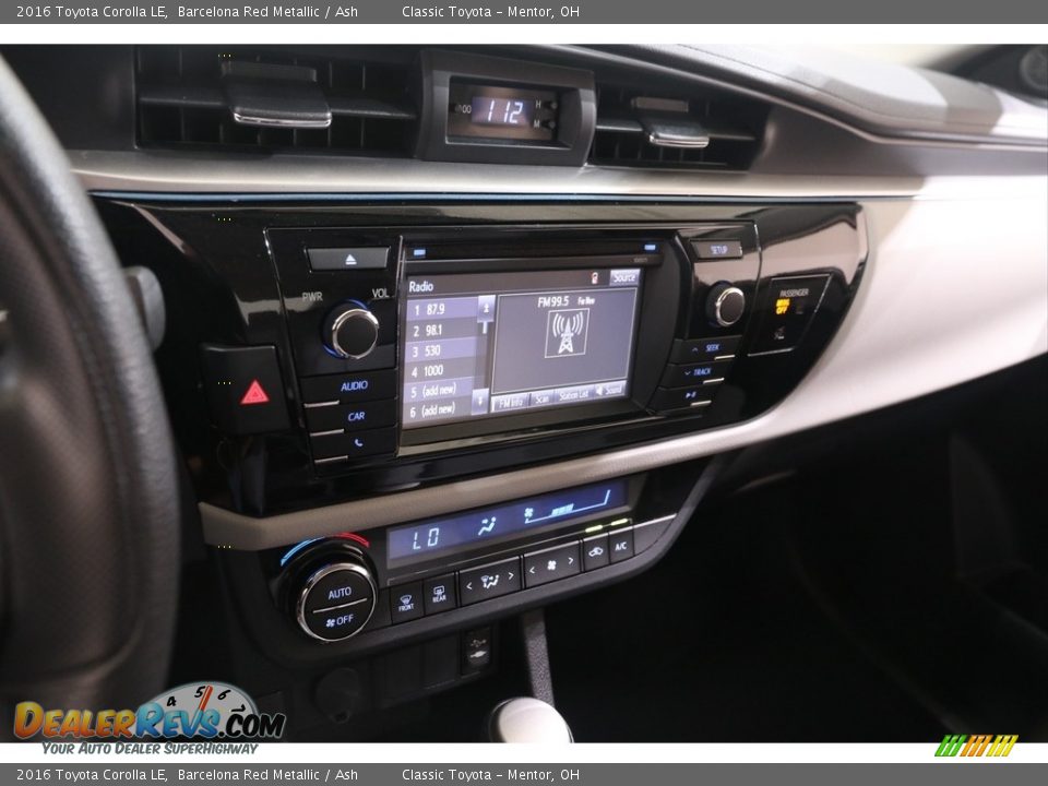 2016 Toyota Corolla LE Barcelona Red Metallic / Ash Photo #9
