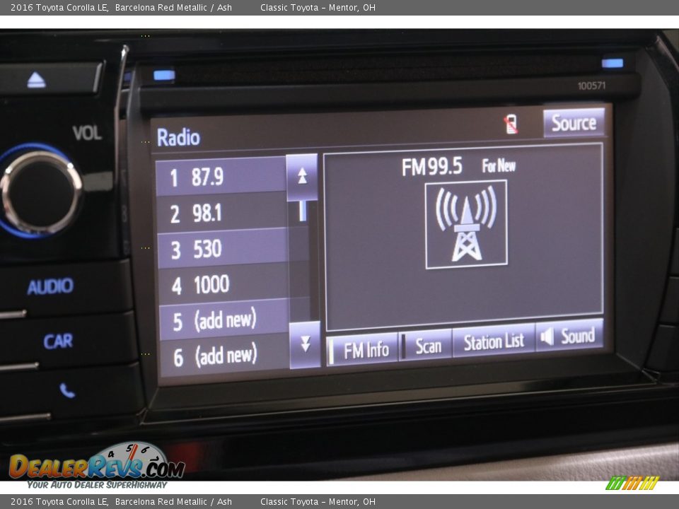 2016 Toyota Corolla LE Barcelona Red Metallic / Ash Photo #10