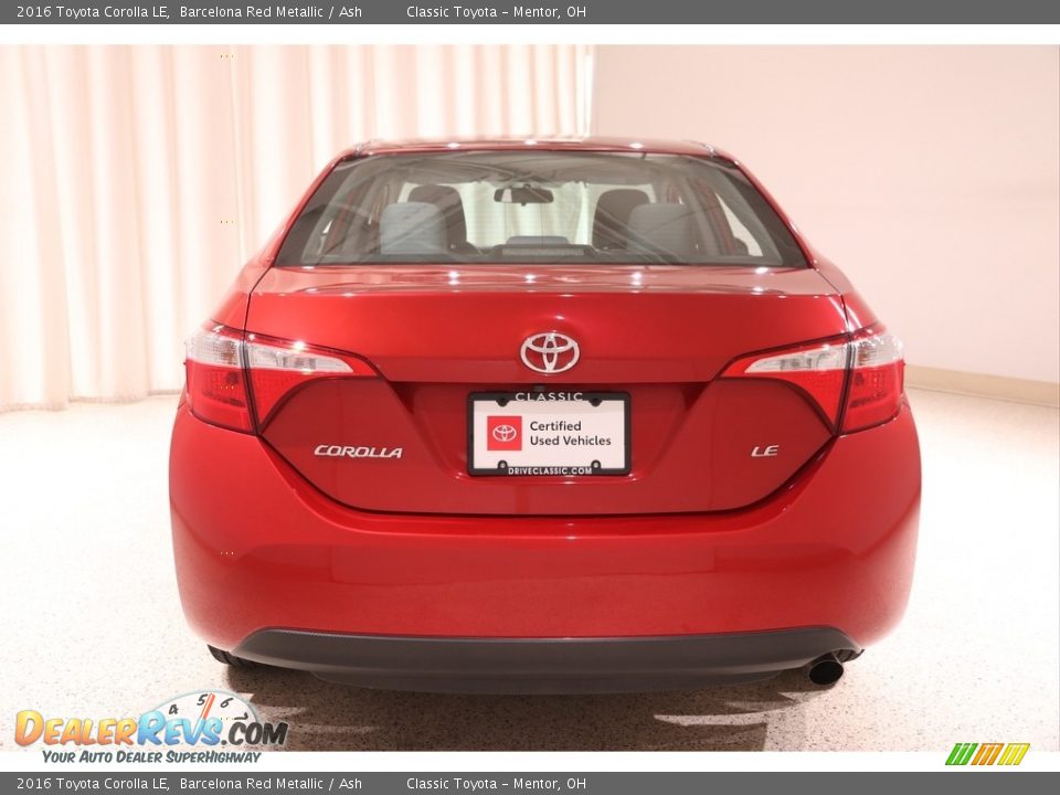 2016 Toyota Corolla LE Barcelona Red Metallic / Ash Photo #18