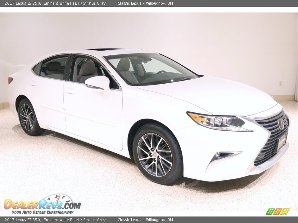 2017 Lexus ES 350 Eminent White Pearl / Stratus Gray Photo #1