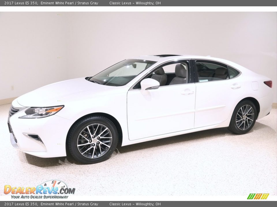2017 Lexus ES 350 Eminent White Pearl / Stratus Gray Photo #3