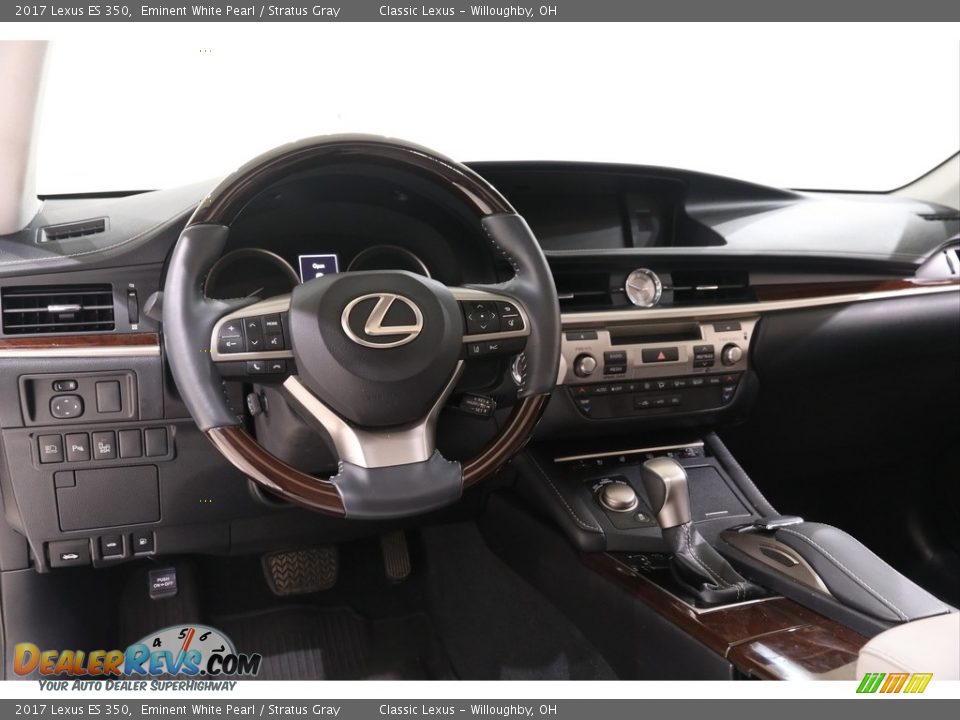 2017 Lexus ES 350 Eminent White Pearl / Stratus Gray Photo #6