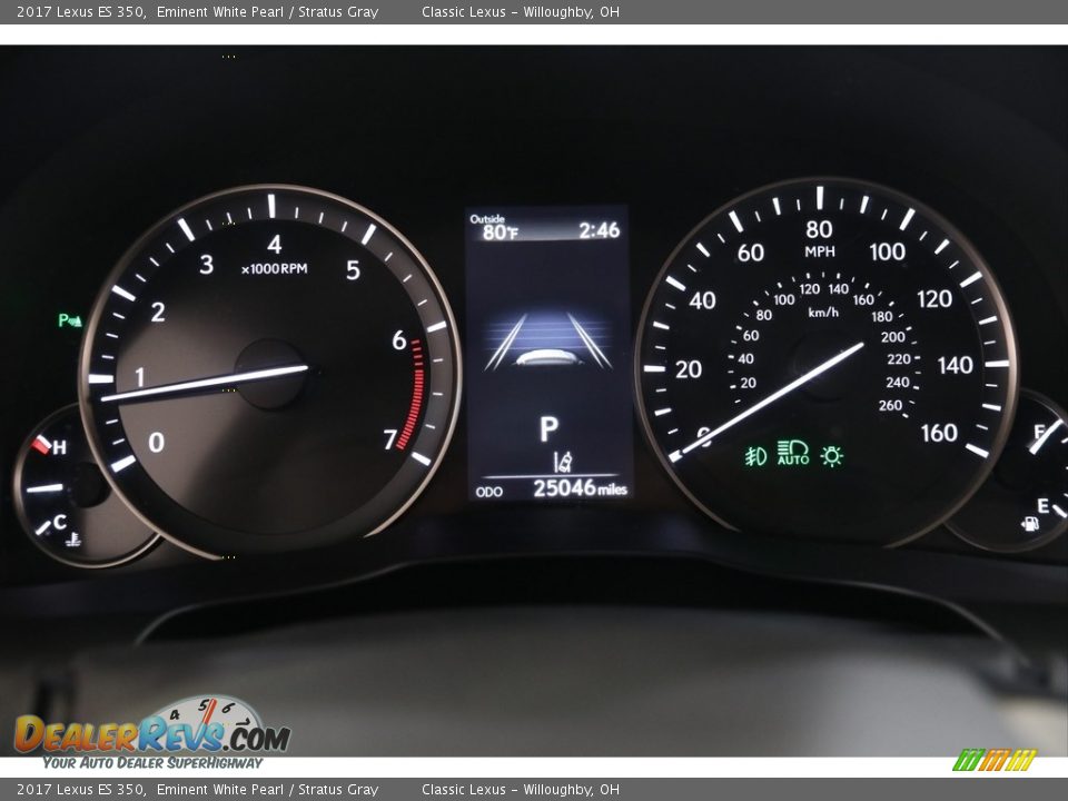 2017 Lexus ES 350 Eminent White Pearl / Stratus Gray Photo #8