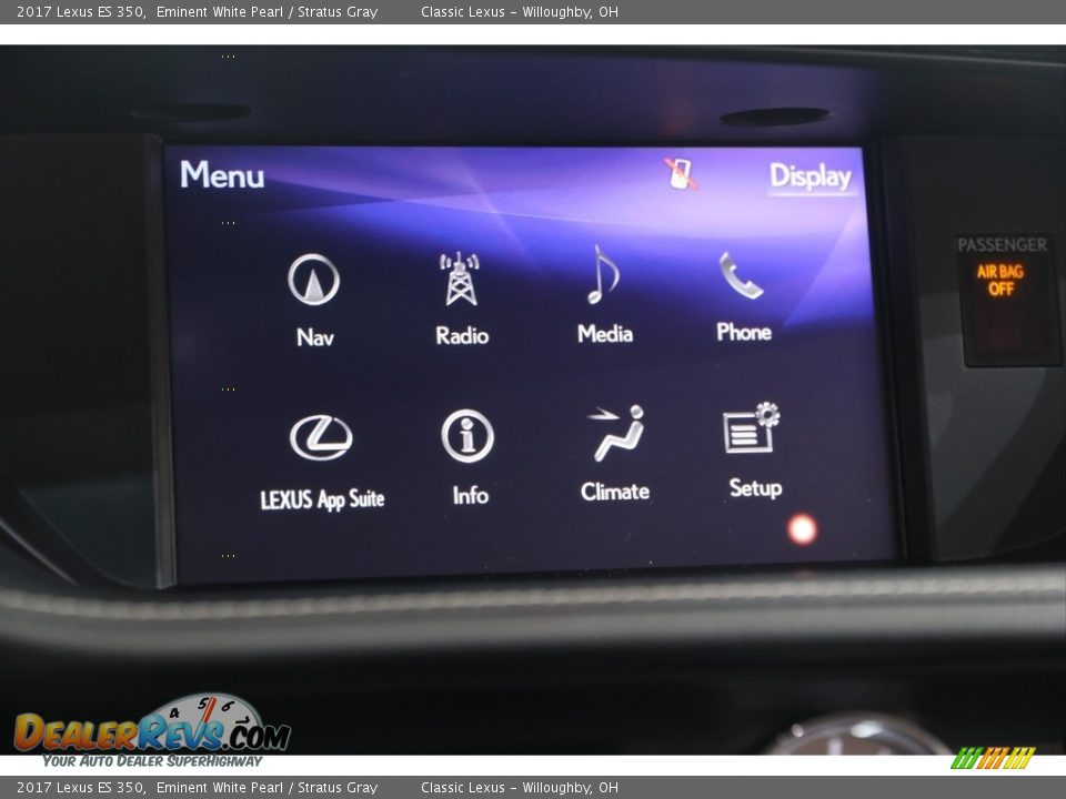 2017 Lexus ES 350 Eminent White Pearl / Stratus Gray Photo #11