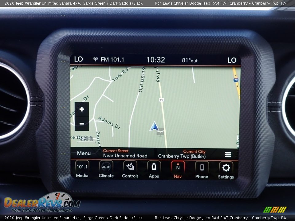 Navigation of 2020 Jeep Wrangler Unlimited Sahara 4x4 Photo #18