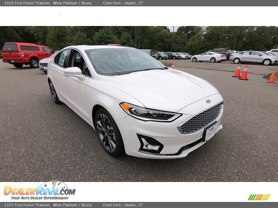 2020 Ford Fusion Titanium White Platinum / Ebony Photo #1