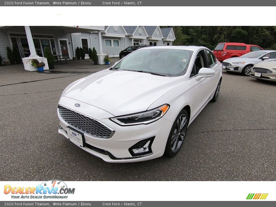 2020 Ford Fusion Titanium White Platinum / Ebony Photo #3